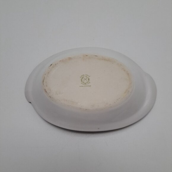 Vintage Noritake Hand Painted Oval Rice Bowl Dish With Swan & Scenic Landscape - Picture 4 of 5